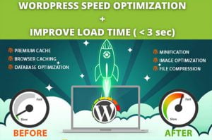 We will do website speed optimization and SEO